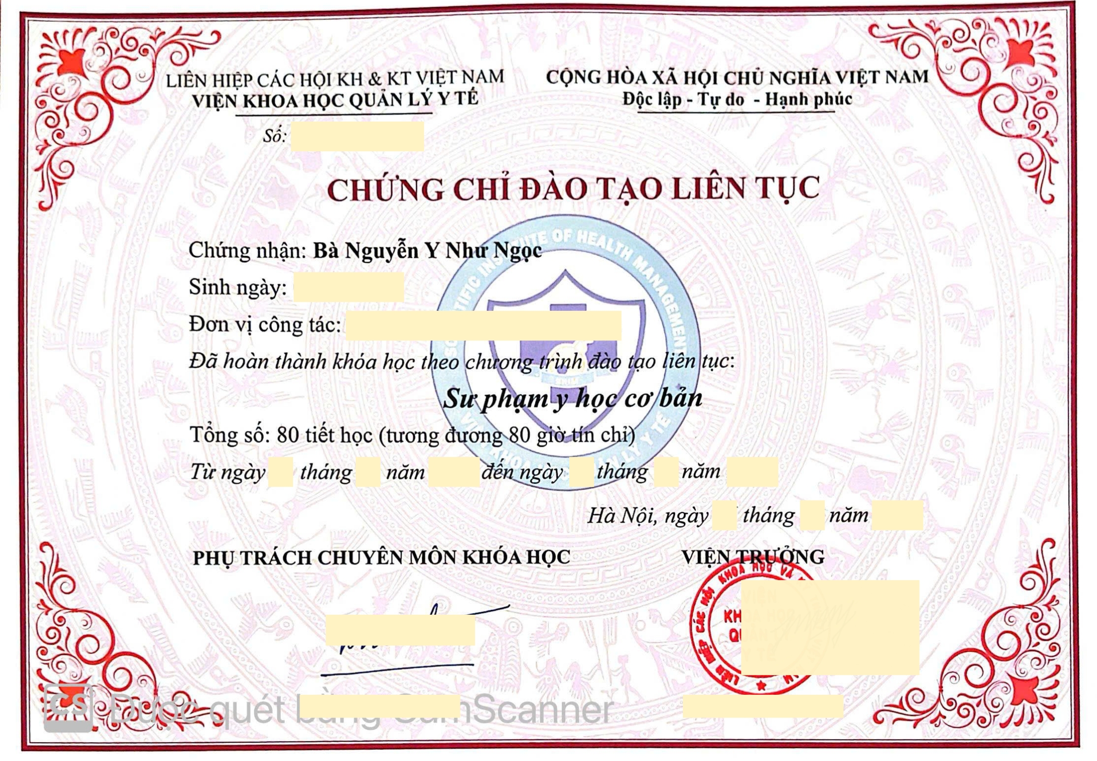 Sư phạm y học cơ bản - CME 80 Tiết