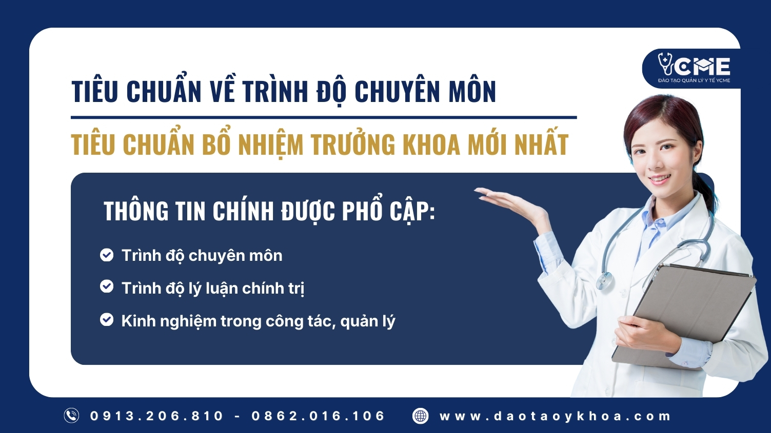 Tiêu chuẩn bổ nhiệm trưởng khoa về chuyên môn